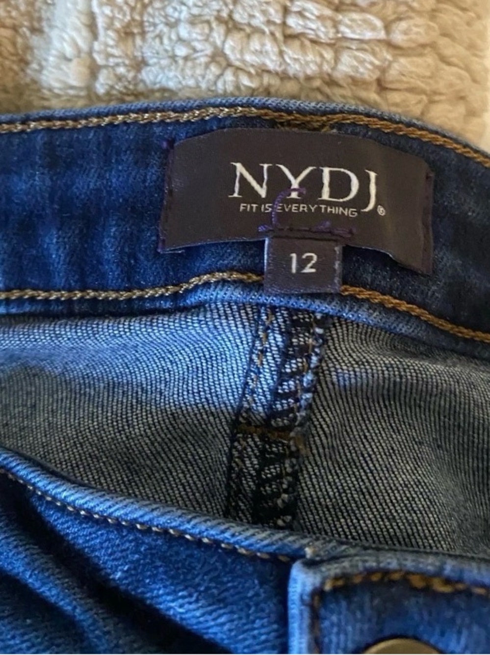 NYDJ Women's Blue Barbara Bootcut Jeans, Mid-Rise 12